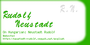 rudolf neustadt business card